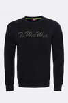 Circle Neck Black Front Printed Sweatshirt - Wessi