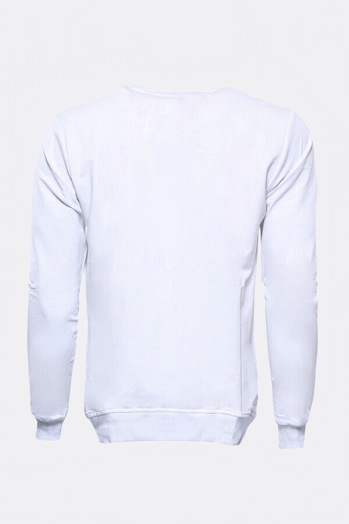 White Skulls Printed Sweatshirt - Wessi
