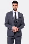 Plain Slim Fit Anthracite Men Suit - Wessi