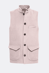 Cream Cachet Mandarin Collar Vest - Wessi