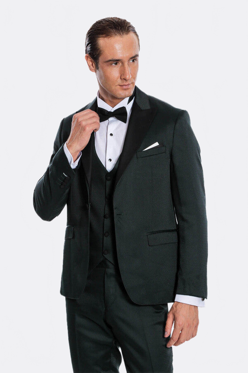 Green Modeled Lapel Tuxedo | Wessi