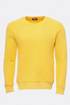 Yellow Plain Circle Neck Sweatshirt - Wessi