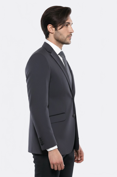 Pocket Flap Rigging Velvet Grey Jacket-Wessi