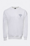 Crew Neck Both Side Printed White Sweatshirt - Wessi