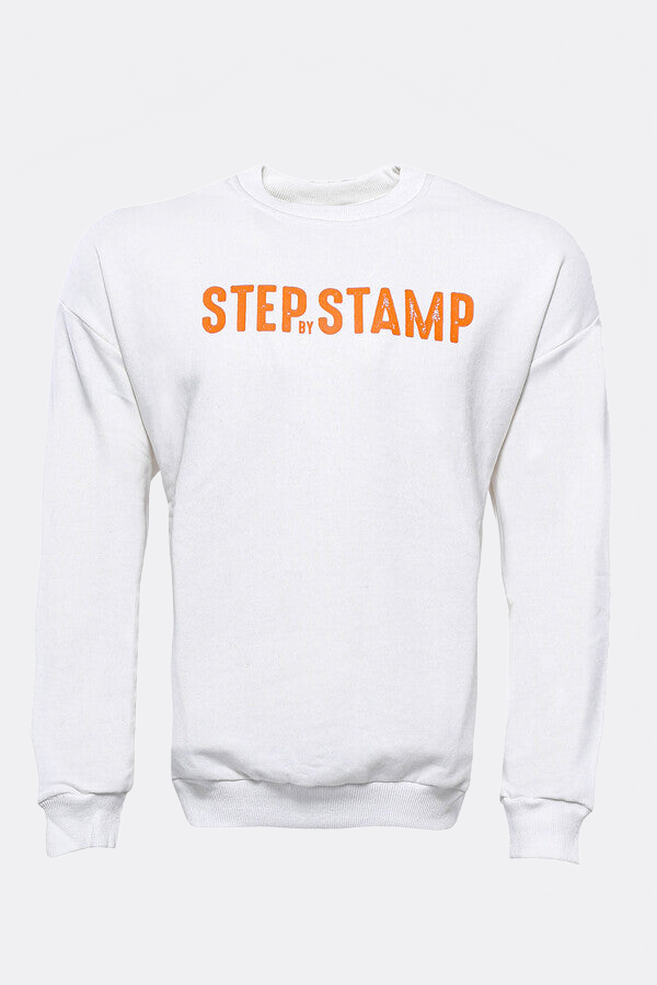 White Letter Printed Men's Sweatshirt - Wessi