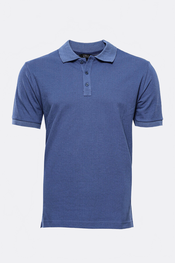 Oxford Blue Polo Collar T-shirt - Wessi