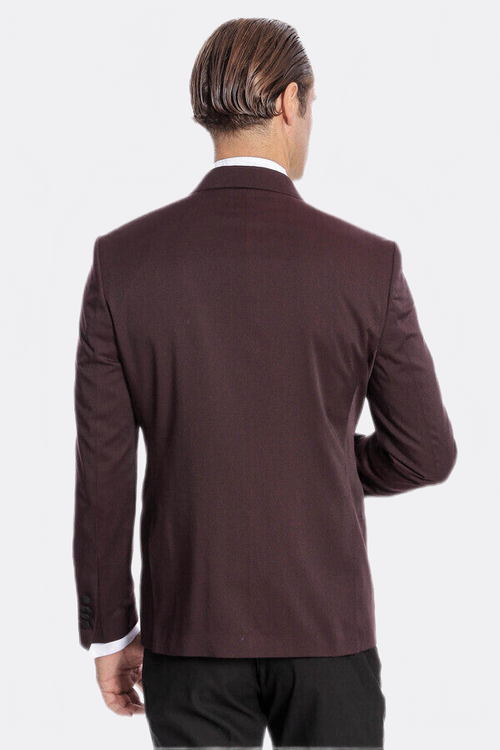Vested Burgundy Tuxedo | Wessi
