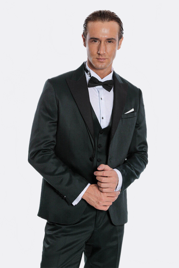 Green Modeled Lapel Tuxedo | Wessi