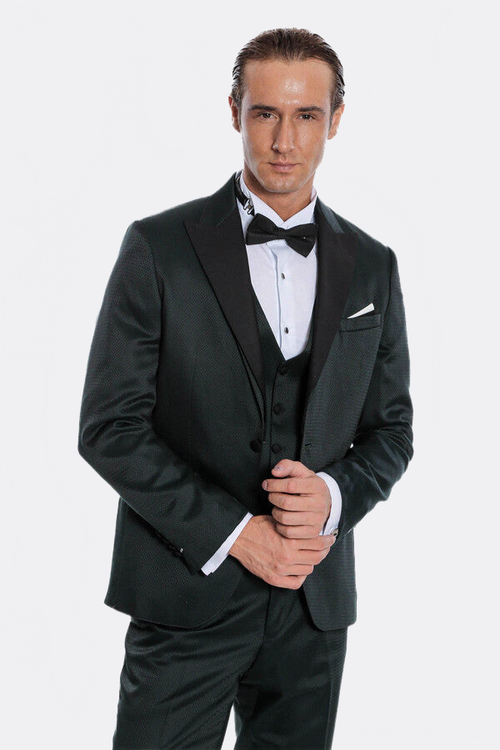 Green Modeled Lapel Tuxedo | Wessi