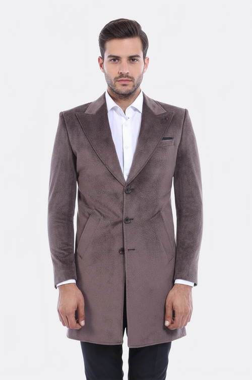 Peak Lapel Mink Men Coat - Wessi