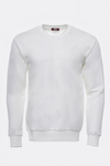Cream Plain Circle Neck Sweatshirt - Wessi