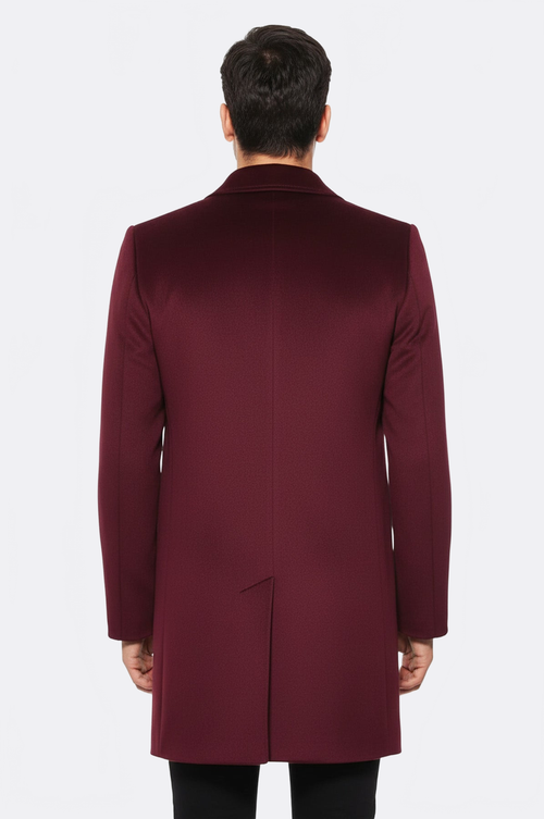 Burgundy Long Coat - Wessi