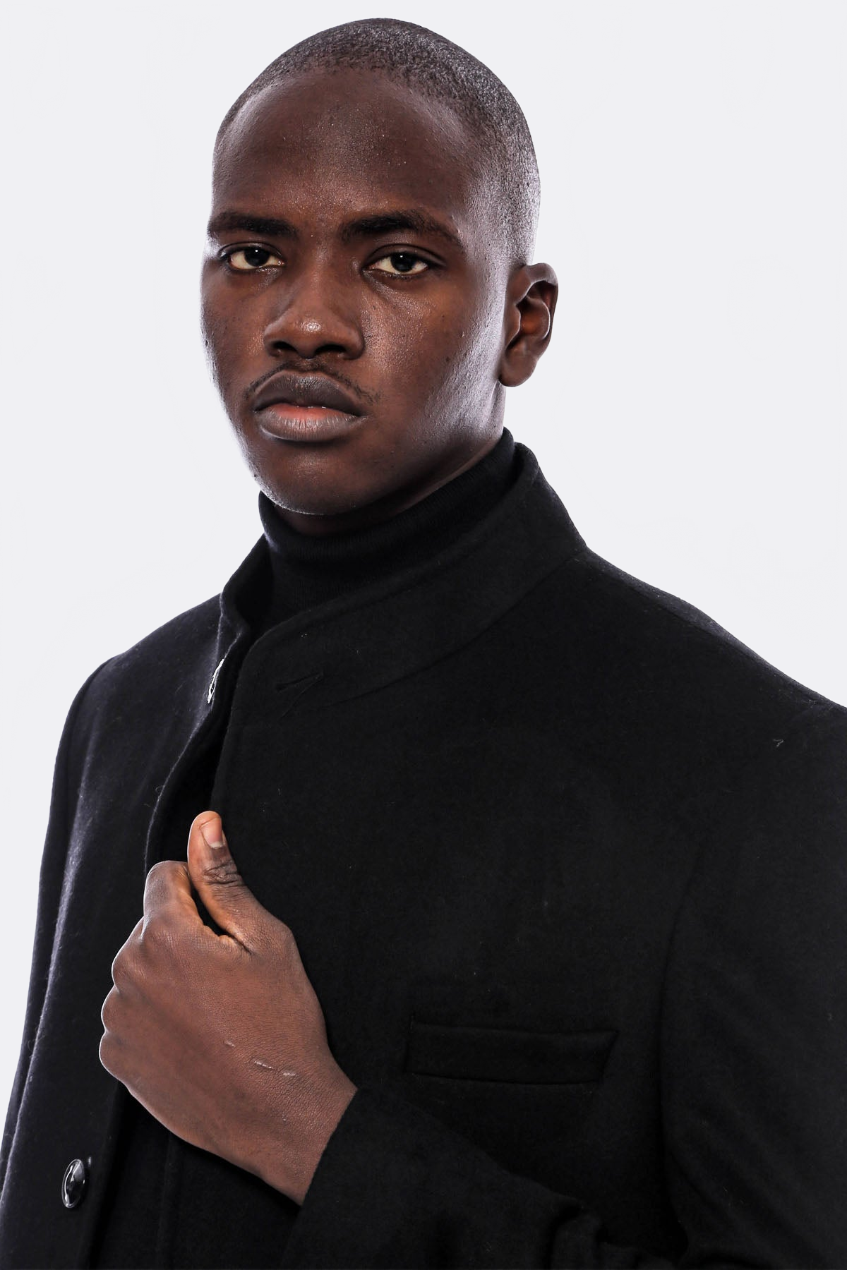 Mandarin Collar Men's Long Coat | Wessi