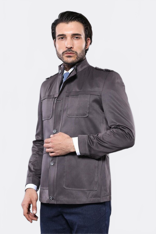 Grey Men's Coat Jacket | Wessi