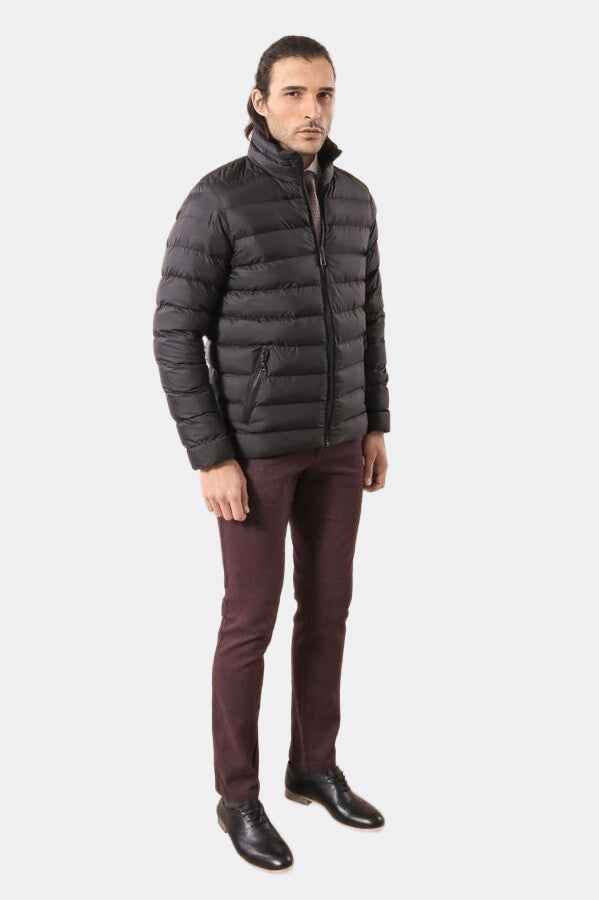 Black Short Men Down Jacket | Wessi