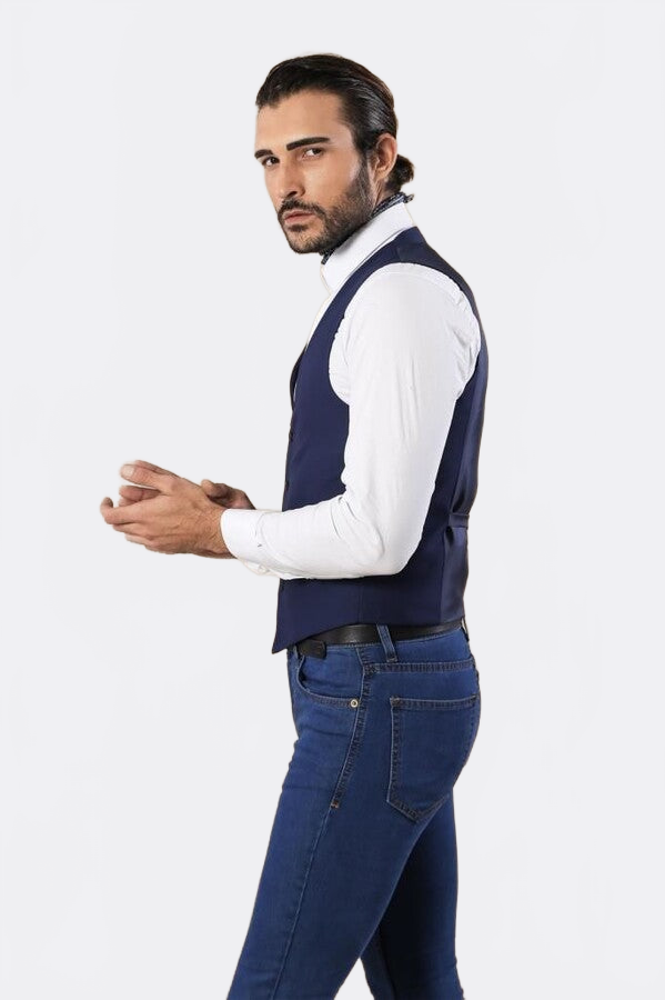 Indigo Vest Separate with Watch Pockets - Wessi