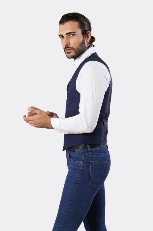 Indigo Vest Separate with Watch Pockets - Wessi