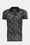 Green Floral Polo Neck Men T-Shirt - Wessi
