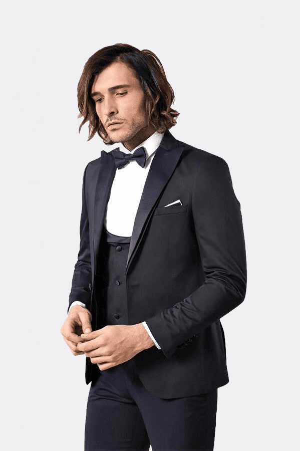 Removable Shawl Collar Black Tuxedo | Wessi