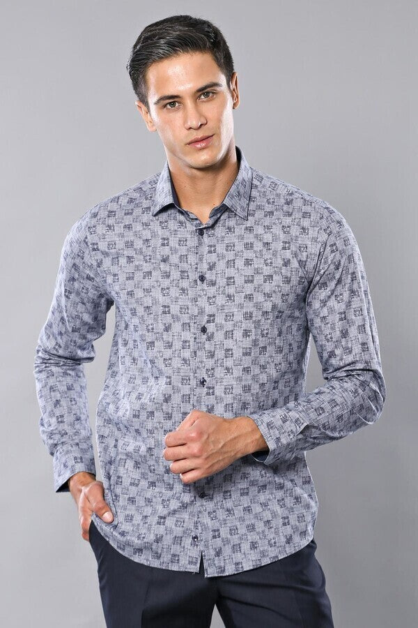Patterned Long Sleeve Shirt | Wessi