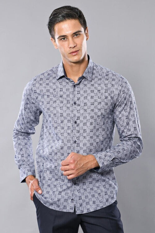 Patterned Long Sleeve Shirt | Wessi