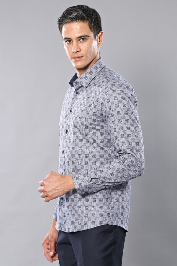 Patterned Long Sleeve Shirt | Wessi