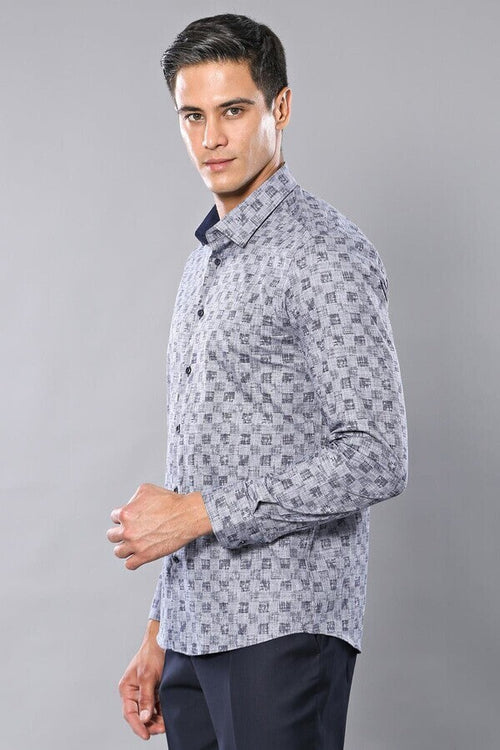 Patterned Long Sleeve Shirt | Wessi