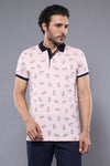 Pink Printed Polo T-Shirt | Wessi