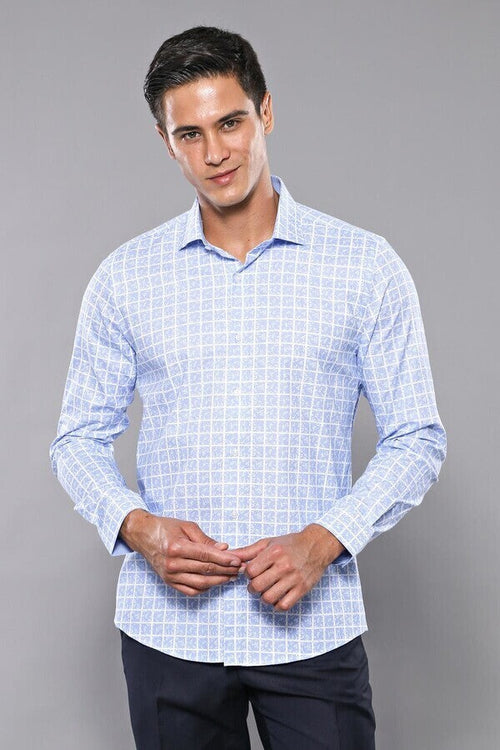 Plaid Light Blue Shirt - Wessi