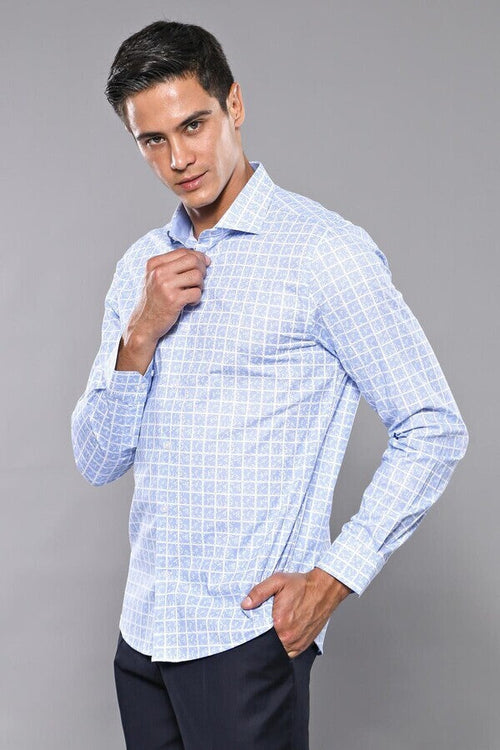 Plaid Light Blue Shirt - Wessi