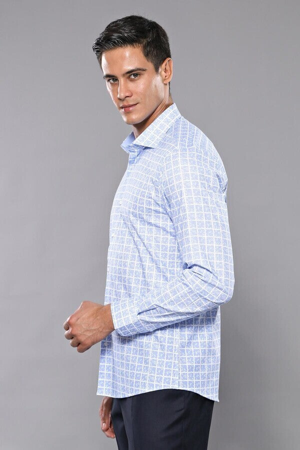 Plaid Light Blue Shirt - Wessi