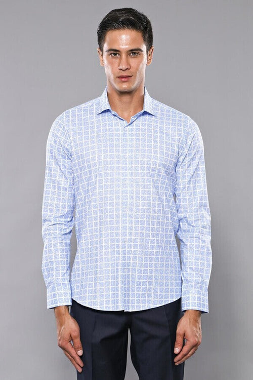 Plaid Light Blue Shirt - Wessi