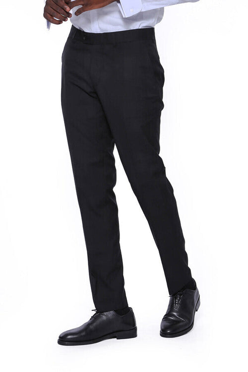 Plain Men Black Pants - Wessi