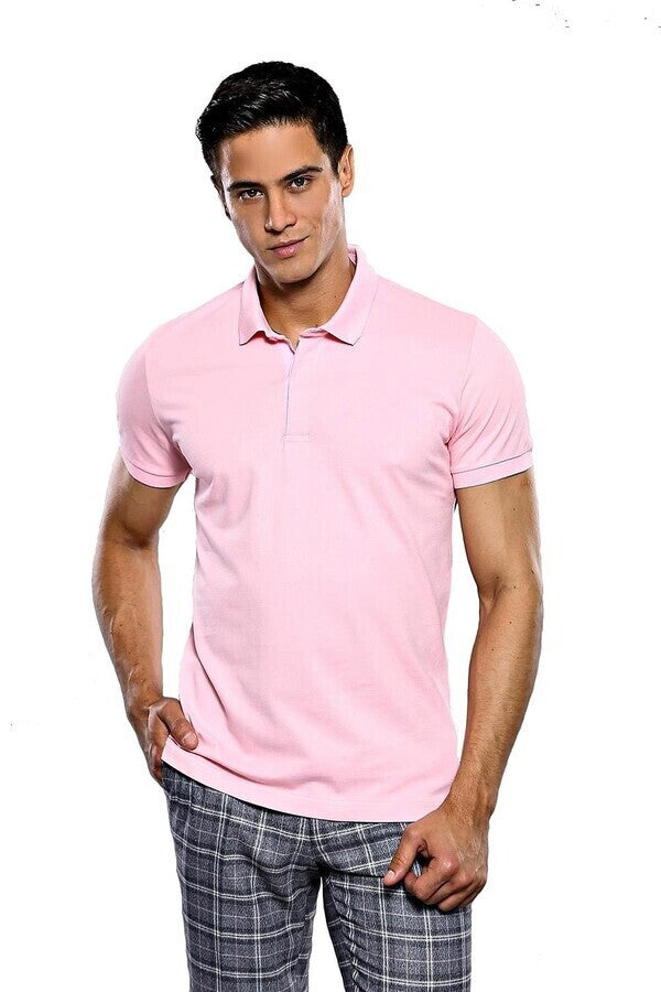 Plain Pink Polo T-Shirt  - Wessi
