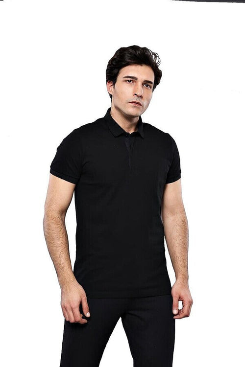 Polo Plain Black T-Shirt | Wessi
