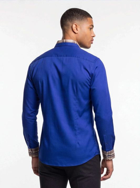 Men's Formal Slim Fit Long Sleeve Button-Up Shirt with Pocket Koala Sydney 