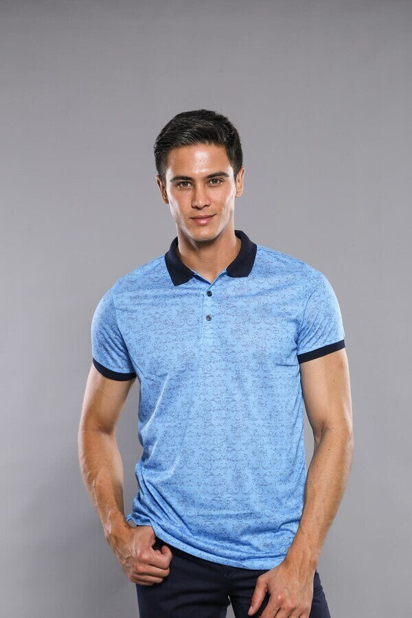 Turquoise Floral Patterned T-Shirt | Wessi