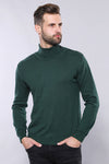Turtleneck Green Men Sweater - Wessi