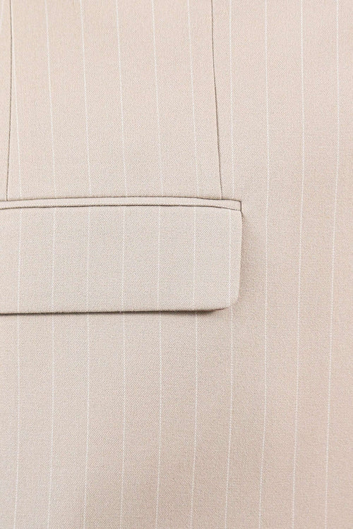 Pinstripe Single Button Vested Cream Men's Suit – Wessi