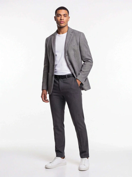 Men's Wool Blazer Herringbone Pattern Casual Business Suit Jacket Koala Sydney 