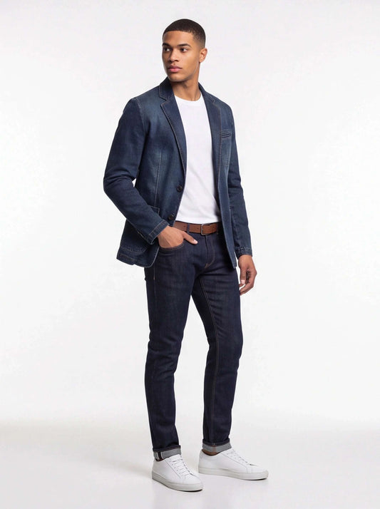 Mens Denim Blazer Men Fashion Cotton Vintage Suit Koala Sydney 